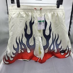 Men Sz XL Nike Sportwear NSW Woven Flow Shorts Flames DV9628-133